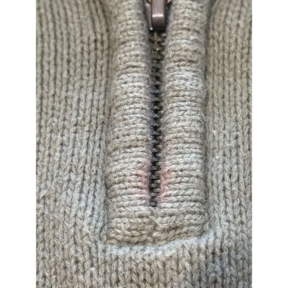 Oscar de la Renta 1/4 Zip Sweater Mens Green VTG Y2K Knit 90s Winter Casual - Picture 5 of 6